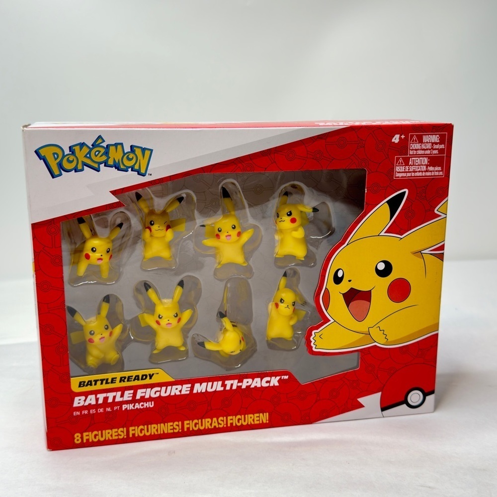 Pokemon Battle Ready Pikachu Figure Multi 8-Pack New Sealed Box - Picture 2 of 7